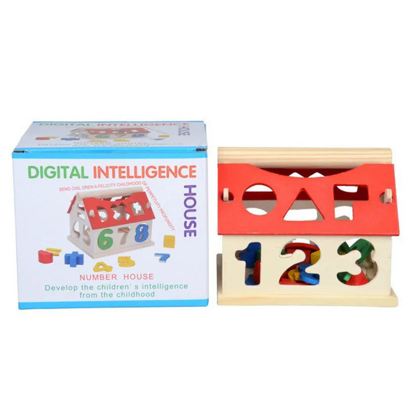 

2021 Nordic popular Montessori logical thinking wooden building blocks baby cute numbers early education educational toys