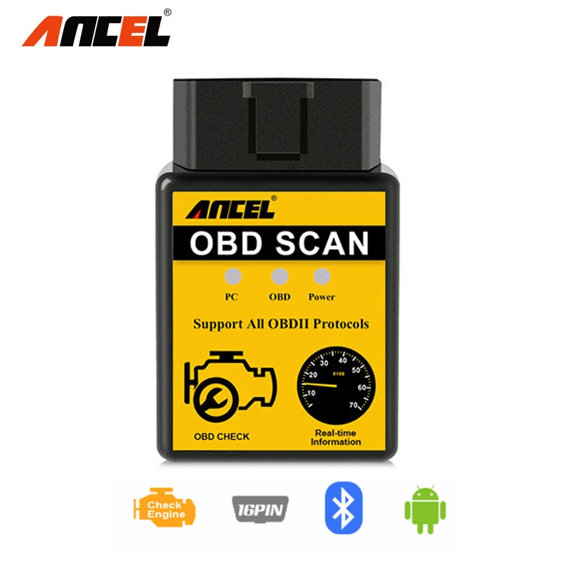 Автомобильный диагностический сканер ANCEL ELM327 OBD2 Bluetooth устройство для считывания