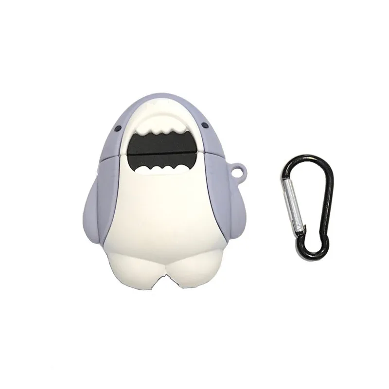 3D Милые Мультяшные акулы противоударные чехлы для наушников Apple Airpods 1/2 pro
