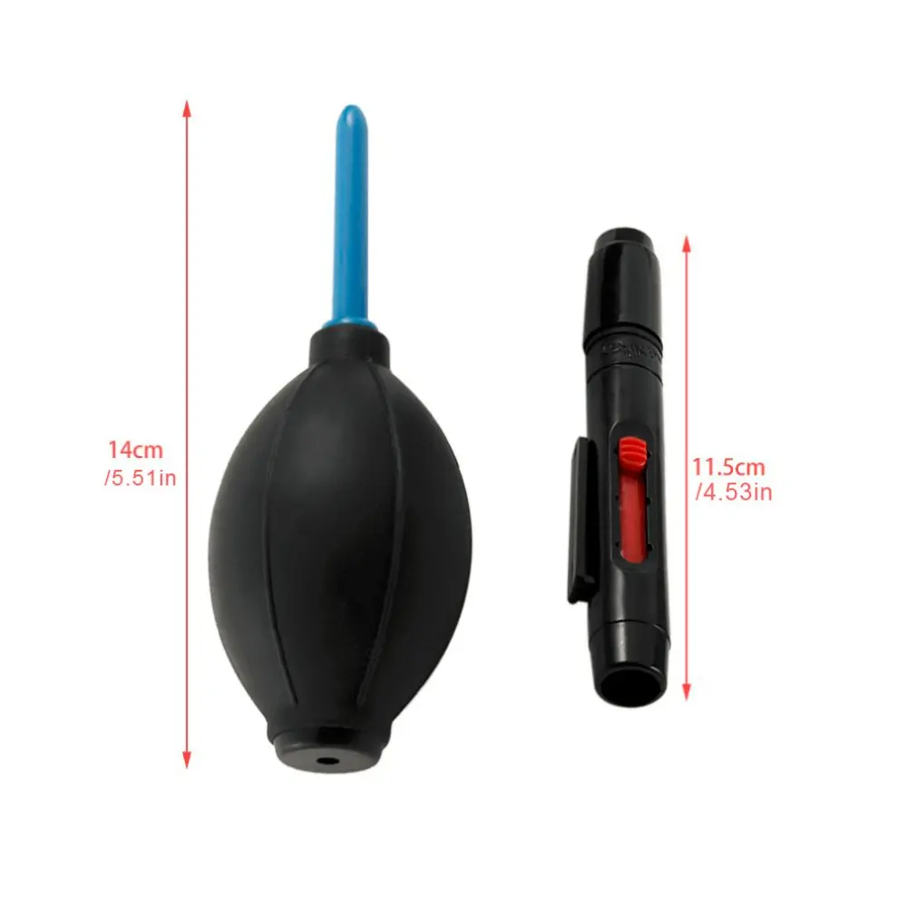 

For Canon For Nikon For Sony 5-In-1 Set Dust Cleaning Tools Camera Lens Cleaning Brush Wipe Hair Dryer Set