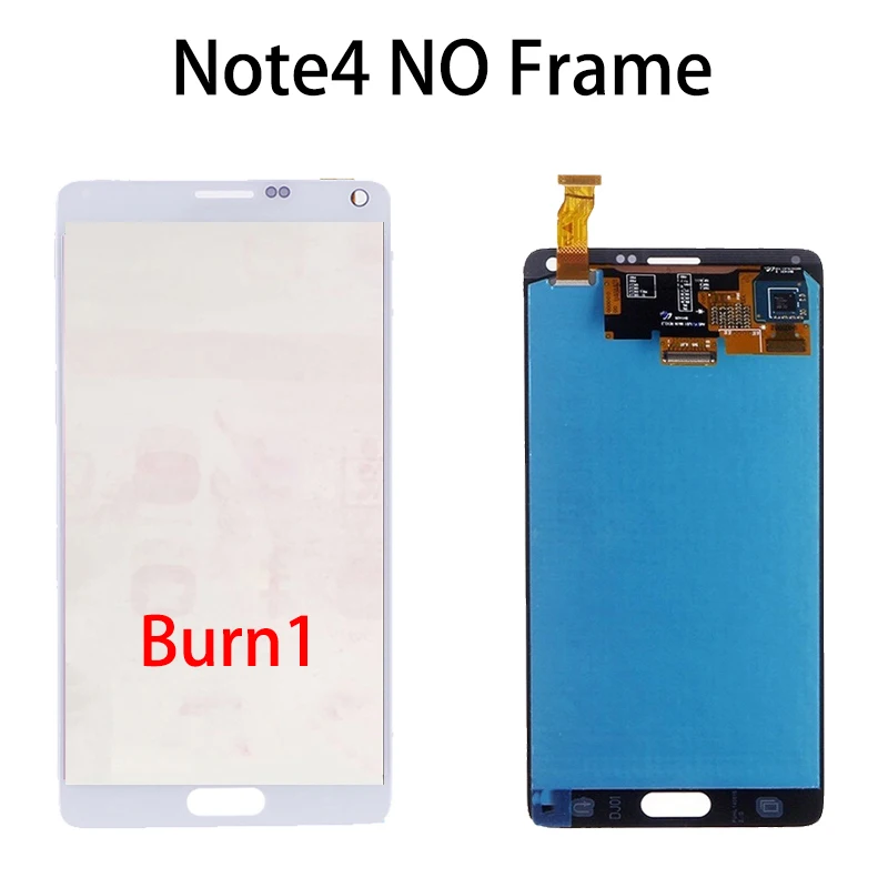 ЖК-дисплей Burn shadow для samsung Galaxy Note 4 оригинальный 5 7 дюйма сенсорный экран с