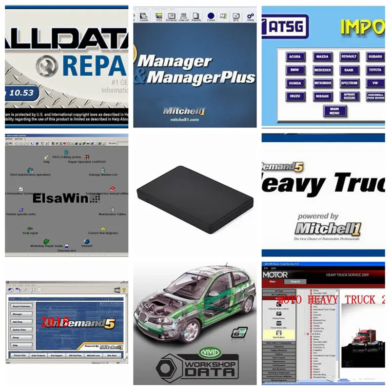 2021 Top Selling Auto Repair Alldata Software V10.53+mit/chell od 5 software 2015 elsa 1tb hdd usb 3.0 hard disk all data | Автомобили и