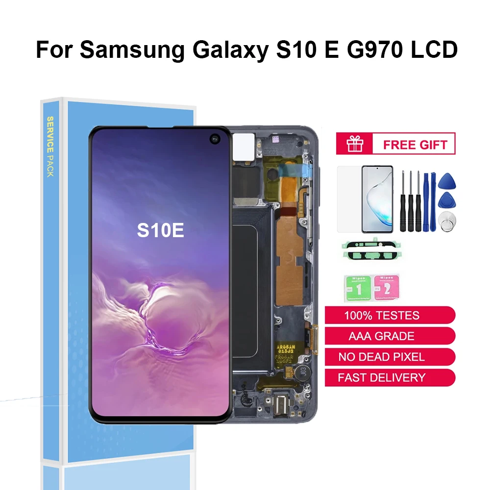 

Original LCDs For Samsung Galaxy S10 E G970 S10E G970F/DS G970U G970W LCD Display Touch Sreen Digitizer Replacement Parts