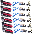 Райзер Ver 009S USB 3.0 PCI-e, Райзер 009S, Райзер-карта PCIe PCI Express 1X на 16X, адаптер SATA, 15Pin на 6 Pin PCIe для майнинга ETH BTC