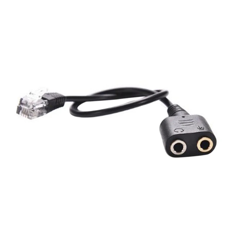 New 1PC Dual 3.5mm Audio Jack Female to Male RJ9 Plug Adapter Convertor Cable PC Computer Headset Telephone Using | Электроника
