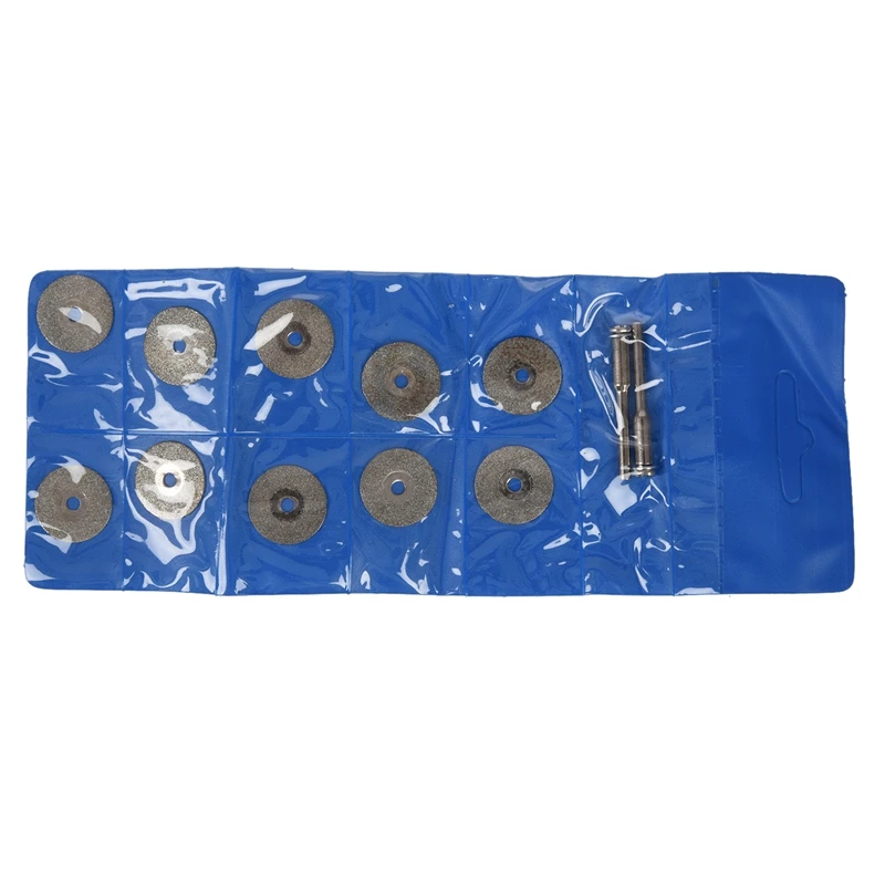 

10 x Diamond Cutting Wheel Discs Blades + 2 Arbor Shaft for Rotary Tools