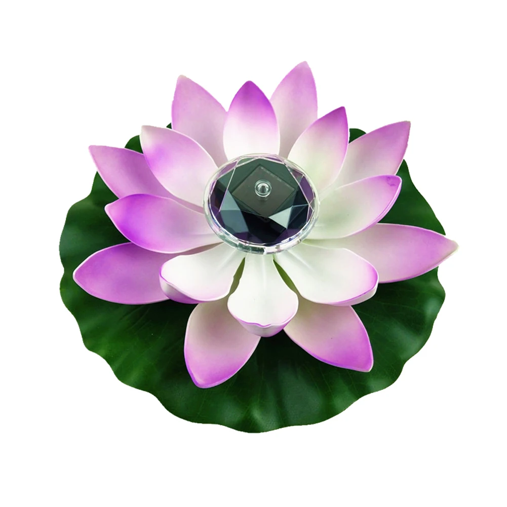 

Fountain Pond Garden Pool Lamp Realistic Lotus LED Flower Light Floating Fountain Garden Solar Powered Lotus Shape