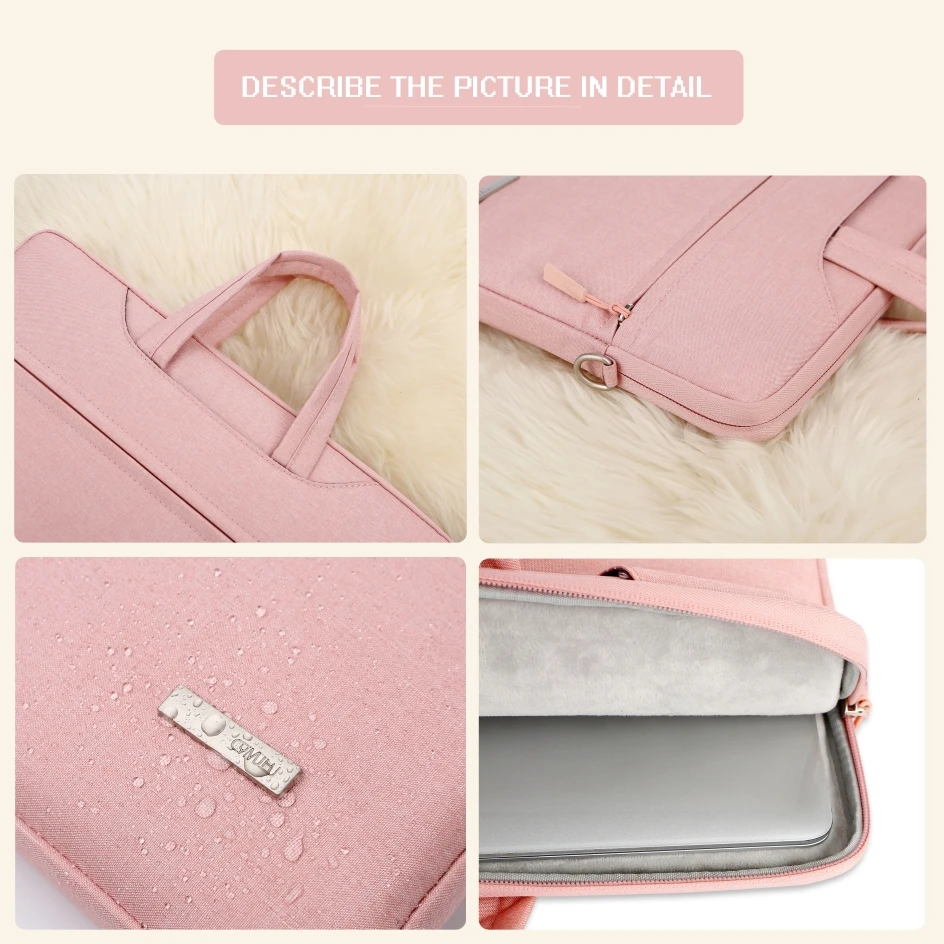 laptop bag sleeve 12 13 3 15 6 14 shoulder bag notebook pouch bag for macbook air pro m1 case lenovo huawei handbag briefcase free global shipping