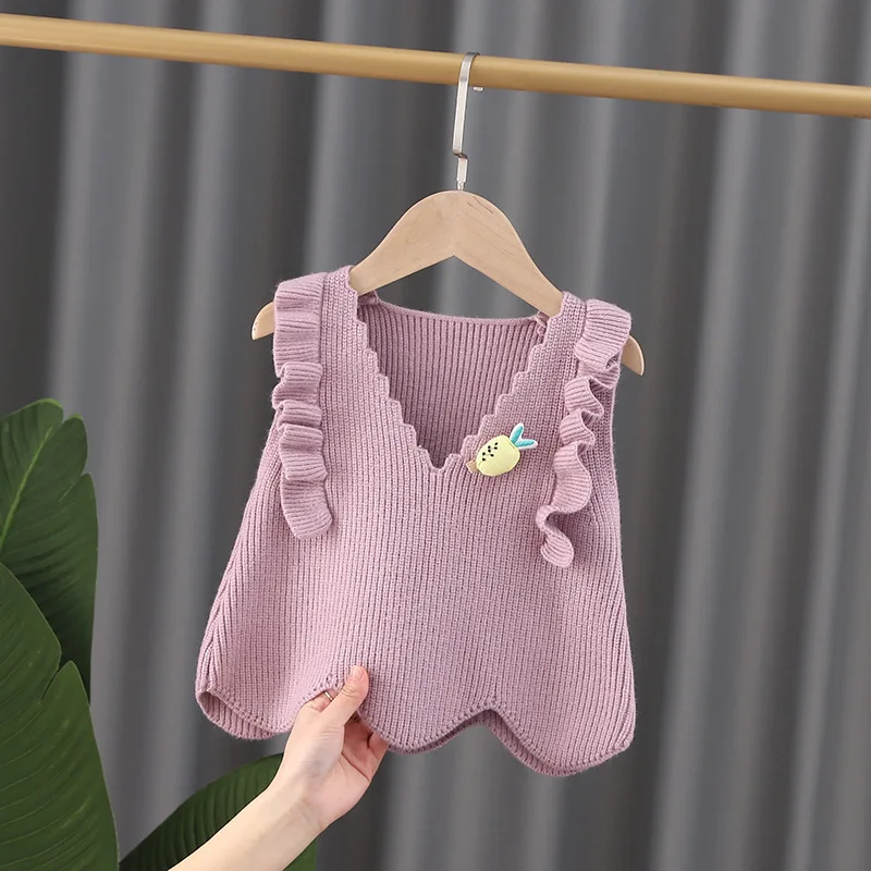 

Autumn Cotton Cardigan Infant Baby Sweater Vest Kids Waistcoat Girls Sweaters for 0-5 Years