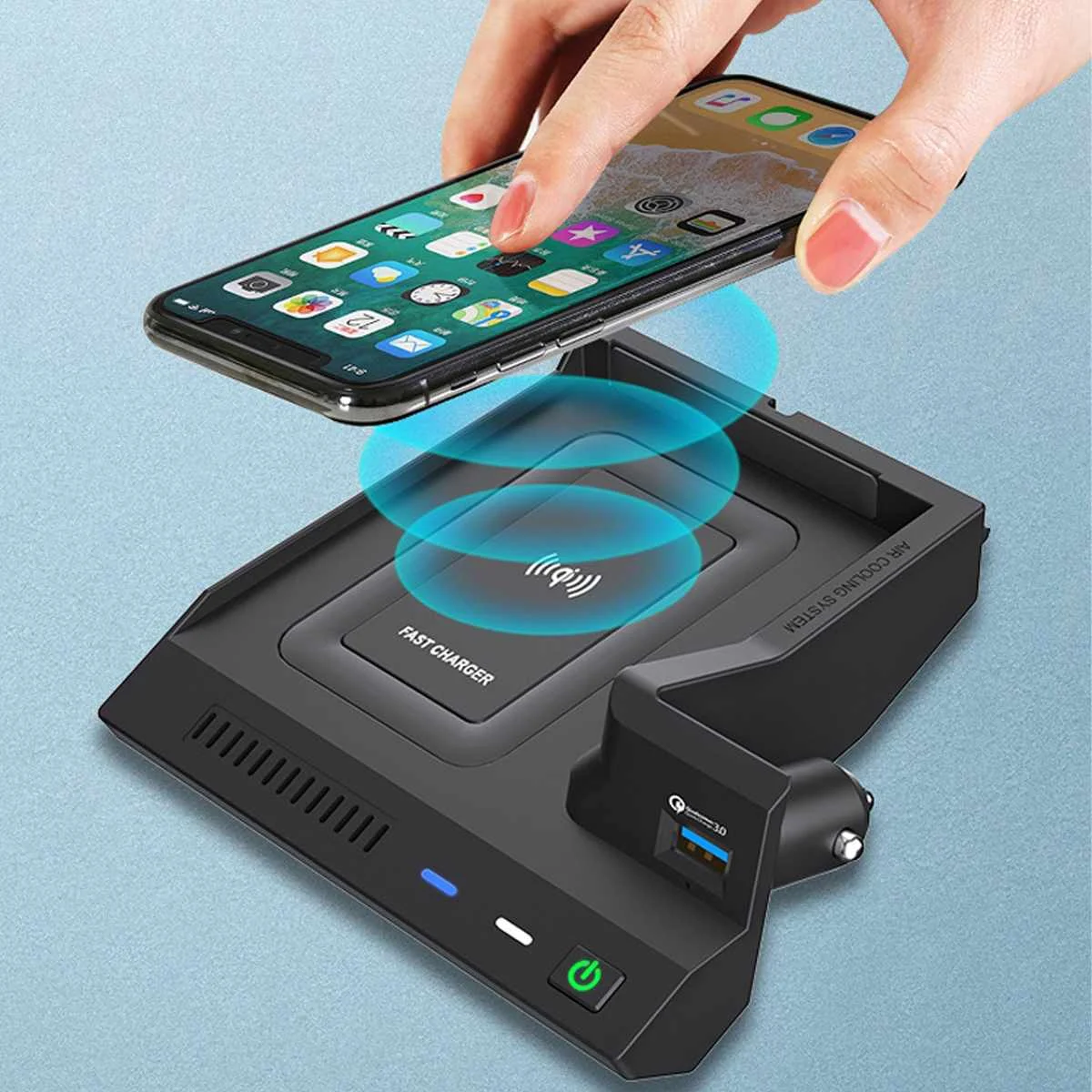 car wireless charger for mercedes benz w205 amg c43 c63 amg glc 43 glc63 x253 c class glc accessories mobile phone fast charging free global shipping