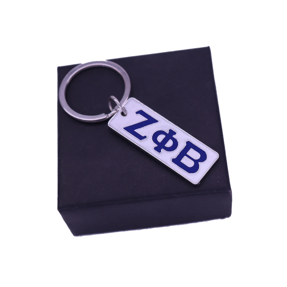 Прямая поставка Ассоциация греческих букв Zeta Phi Beta брелок для ключей значок