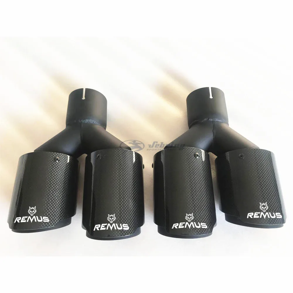 Универсальный глянцевый черный автомобильный глушитель REMUS выхлопная труба для