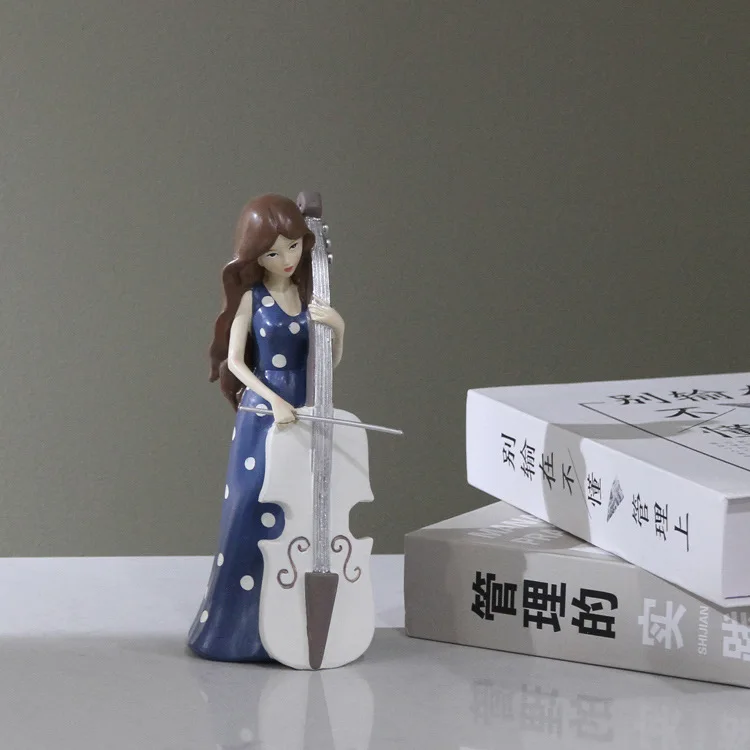 1 шт. Мультфильм сказка серии Виолончель кролик девушка из смолы красивая мечта