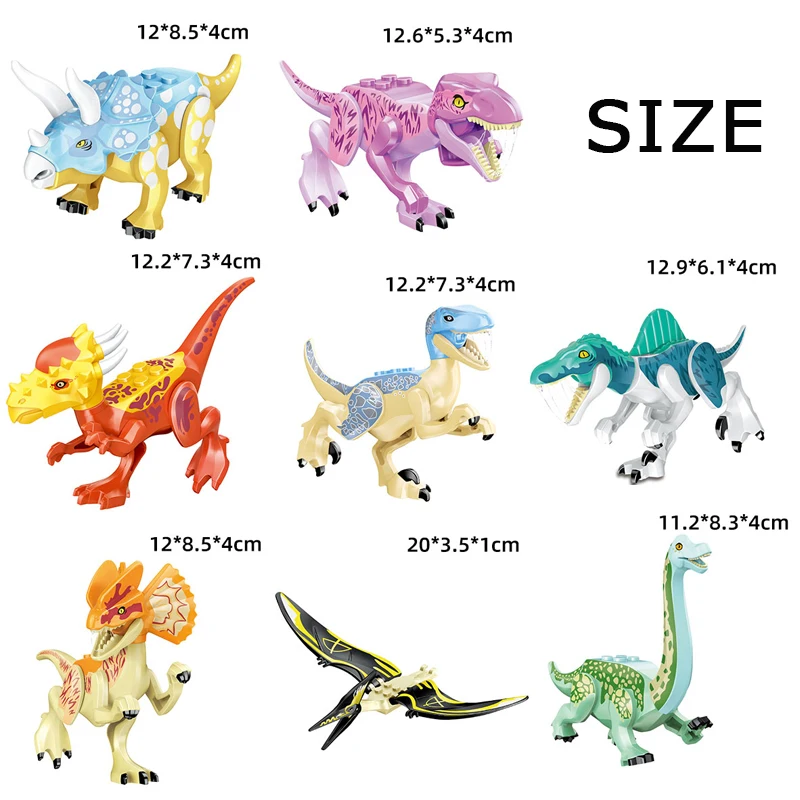 

Jurassic Dinosaur park Building Blocks Tyrannosaurus Rex Model Kids Creator Animals Indominus Rex Dragon Toys Scenario Christmas