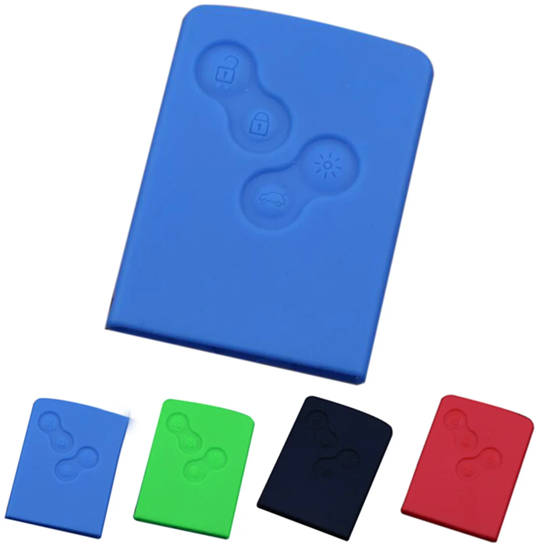 

Silicone Rubber Car Key Case Cover Cover For Renault Clio Logan Megane 2 3 Koleos Scenic Card Keychain Case CAR-partment