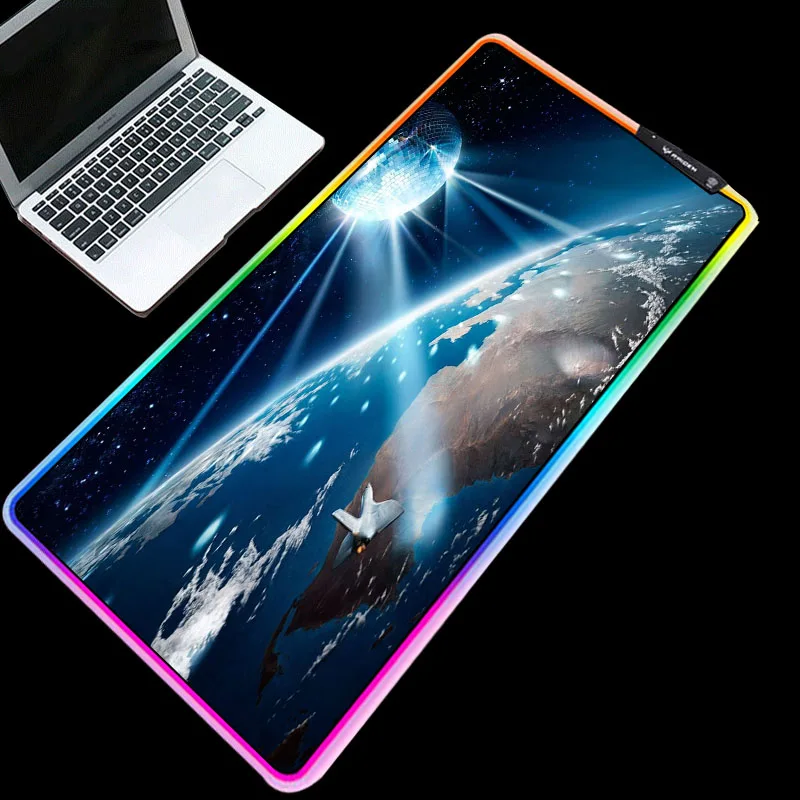 

Mairuige Creative mouse pad RGB light lighting space earth keyboard pad computer office essential table mat
