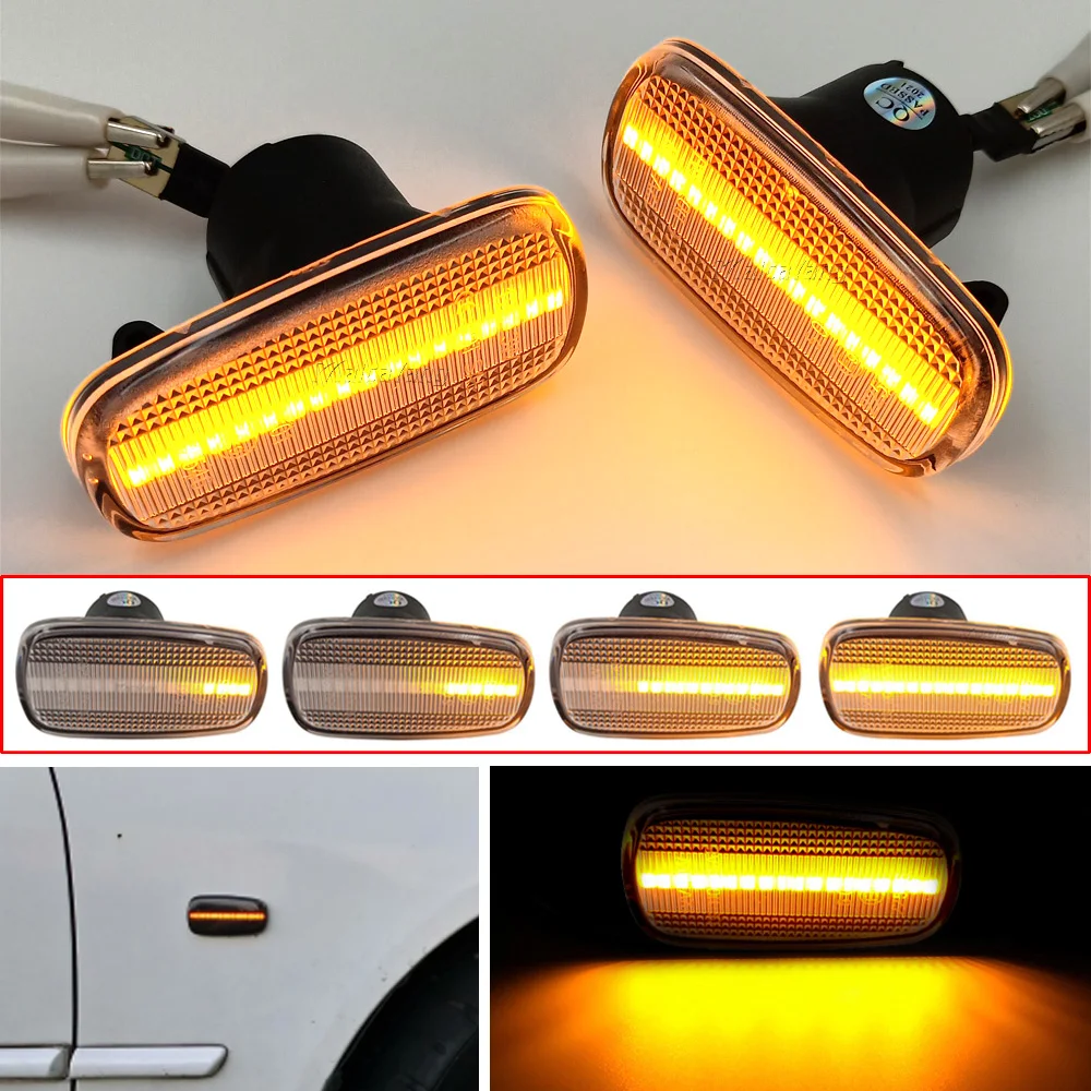 

2X Dynamic Amber LED Side Marker Light Tuan Signal Lamp For Toyota Prius Kluger Wish RAV4 Altezza Crown Land Cruiser Isis Lexus