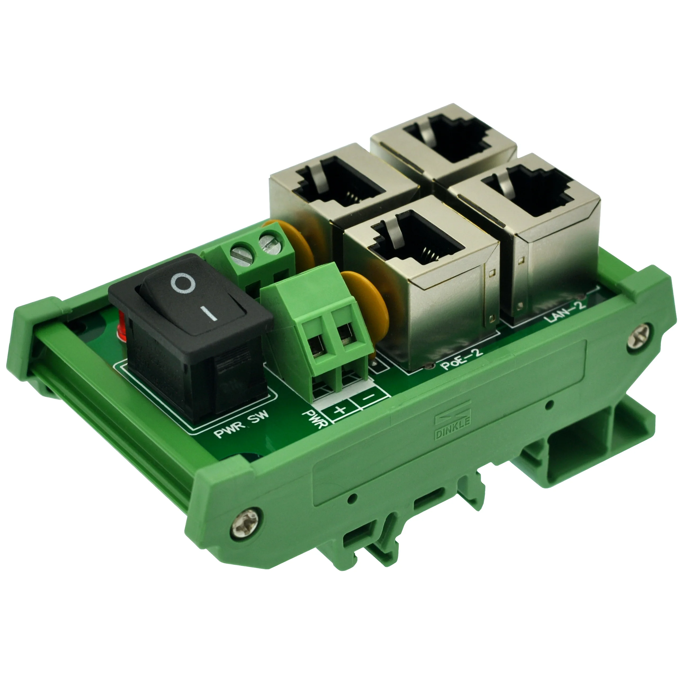 CZH-LABS din-рейку 2 порта пассивный RJ45 PoE силовой инжекторный модуль, питание через Ethernet