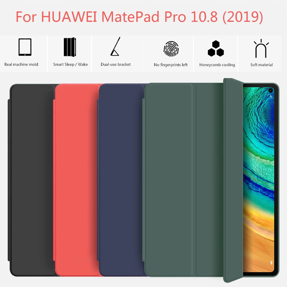 

Case for HUAWEI MatePad Pro 10.8 inch 2019 Tri-fold Auto wake cover for huawei MatePad Pro 10.8 cases model MRX-W09/MRX-AL09