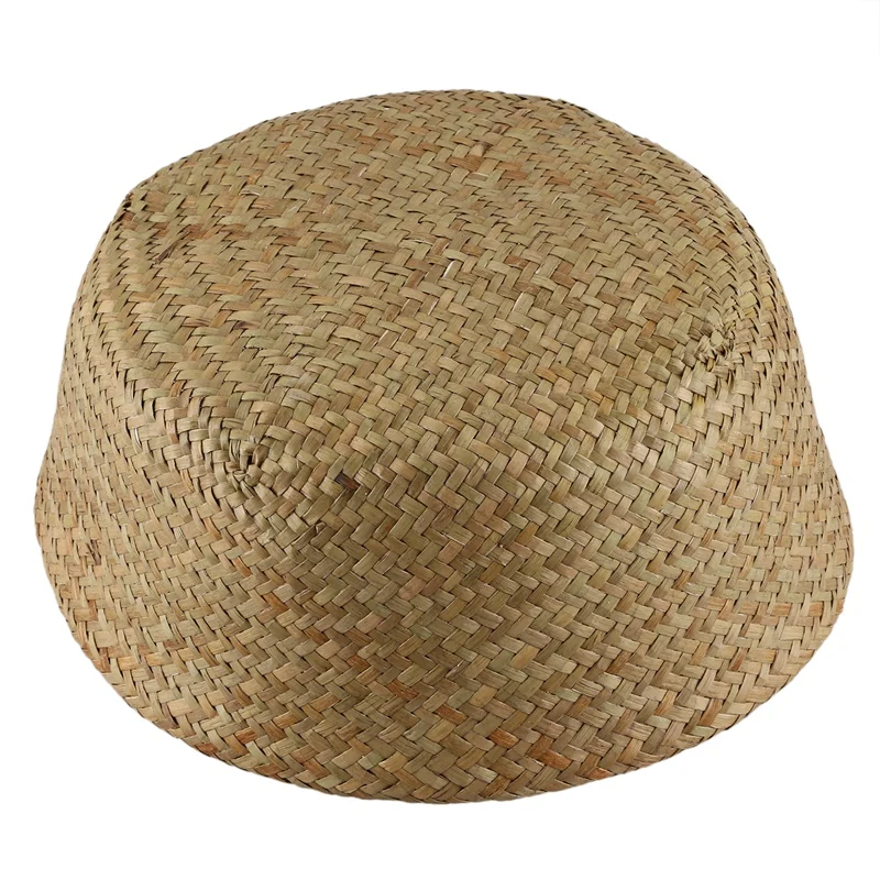 Seagrass плетеная корзина из ротанга Складной Подвесной Цветочный Горшок Кашпо тканая грязная корзина для хранения белья корзина Декор для дома Размер