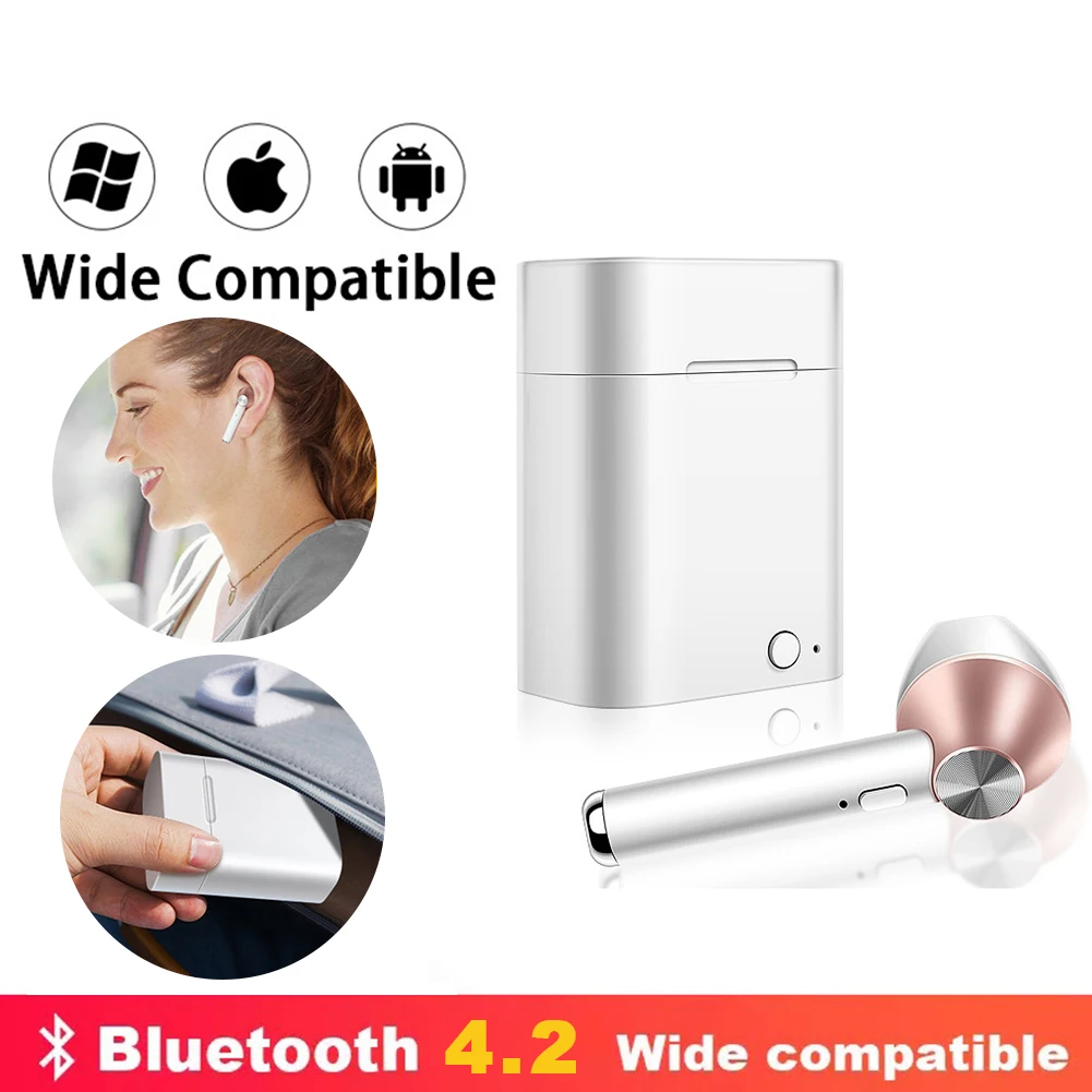 Мини новые bluetooth наушники беспроводные вкладыши спортивные гарнитура сенсорные