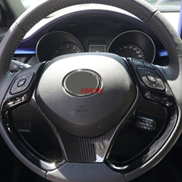 

Чехол из углеродного волокна для рулевого колеса Toyota C-HR CHR 2016 2017 2018, автомобильный Стайлинг