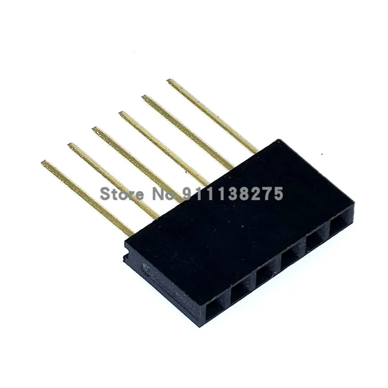10 шт. 2/3/4/6/8/10/15 пин 2 54 мм штабелируемые длинные ножки Femal Header для Arduino Shield
