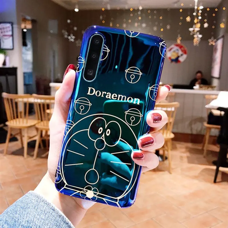 Чехлы для Huawei P20 P30 Lite Mate 10 20 Pro чехол Honor V20 Cute Cartoon Doraemon мягкий силиконовый телефона