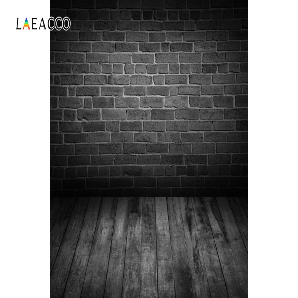 Laeacco выцветающий Черный винтажный Старый кирпичный фотографический фон для