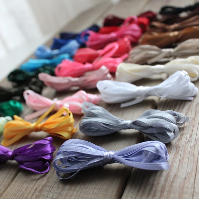 

ZXIIXZ 3mm/0.3cm Silk Satin Ribbon for Wedding Party DIY Decoration Invitation Card Handmade Gift Wrapping Scrapbooking Supplies