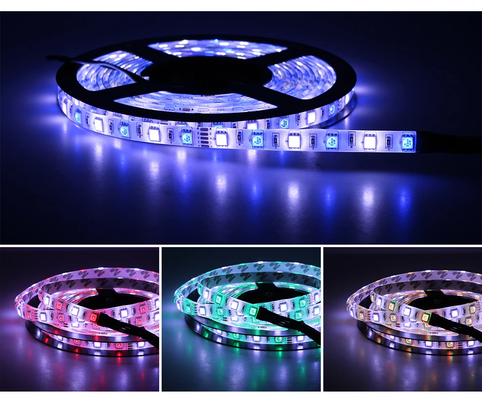 5 м 5050 Светодиодная лента DC12V RGB/RGBW/RGBWW гибкий светильник лента 300 светодиодный s RGB цвет Светодиодная лента комплект+ пульт дистанционного управления+ адаптер питания