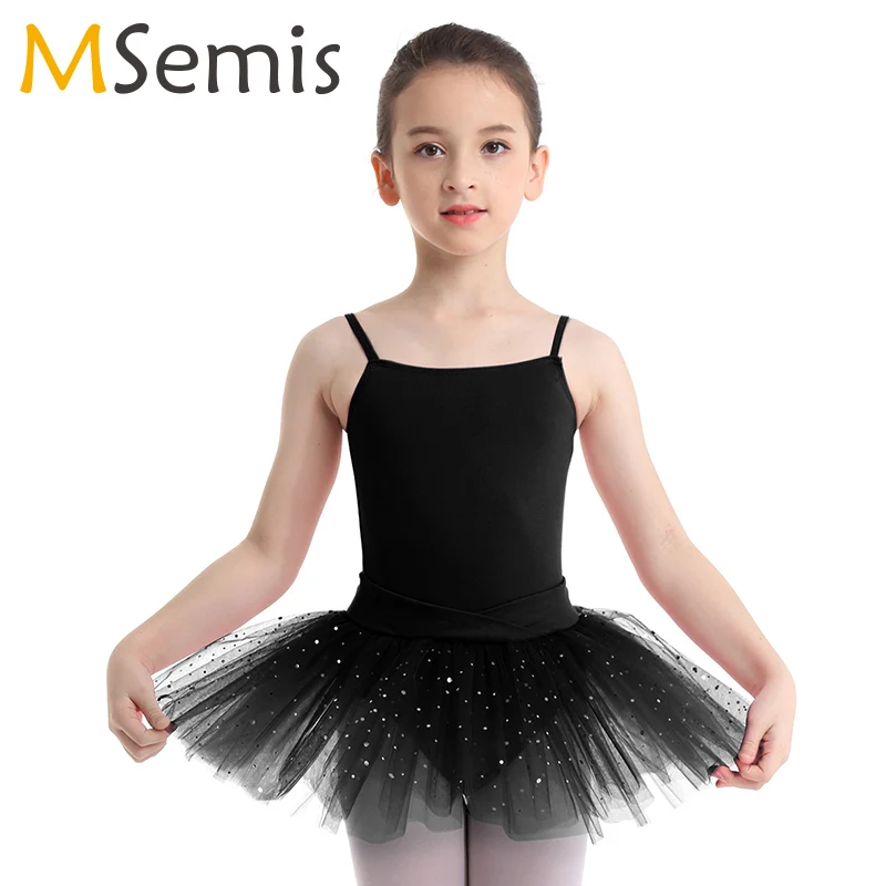 Топ для девушек платье пачка балета трико балерины без рукавов бант Блестящий