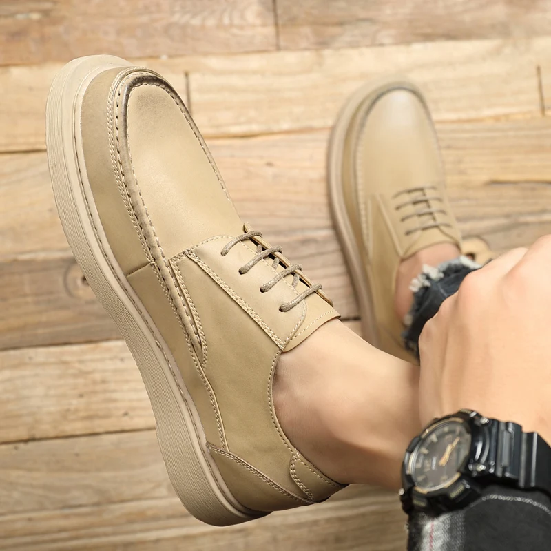 Мужские туфли из натуральной кожи модные оксфорды на шнуровке дизайнерские