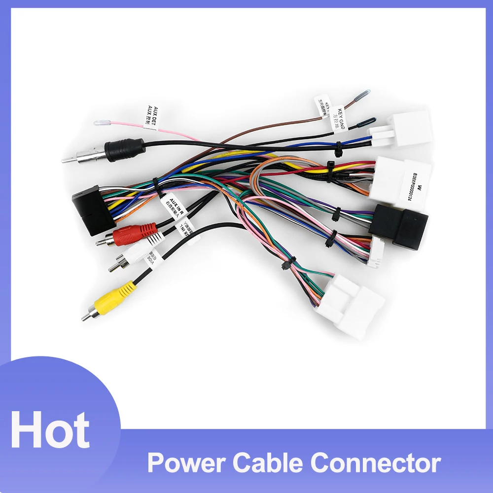 

16Pin ISO Wiring Harness Car Radio Connector Wire Plug Kit Cable Adapter For Toyota Camry 2018 Plug and play