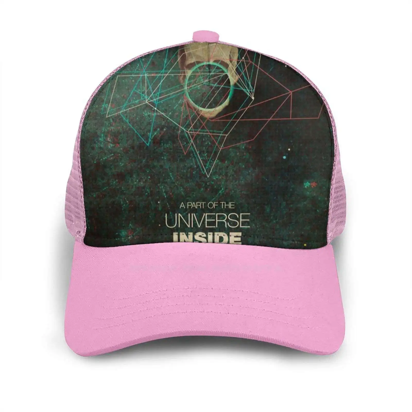 

A Part Of The Universe Inside My Head Baseball Hat For Outdoor Sports Cap Space Anaglyph Retro Futurism Graphic Design Vintage