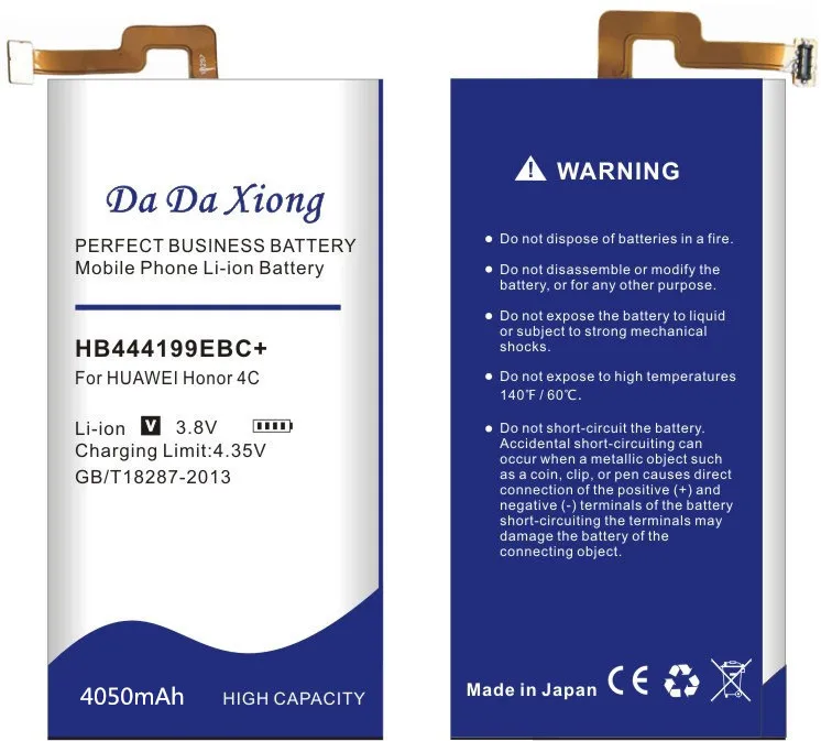 Аккумулятор Da Xiong 4050 мАч HB444199EBC + аккумулятор для телефона Huawei Honor 4C C8818|battery for
