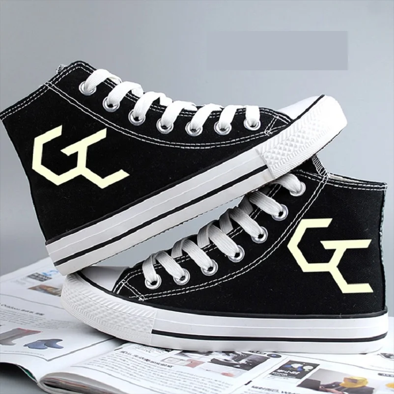 

High-Q Unisex Anime Cos Guilty Crown GC Luminescent noctilucent Punk plimsolls canvas shoes rope soled shoes