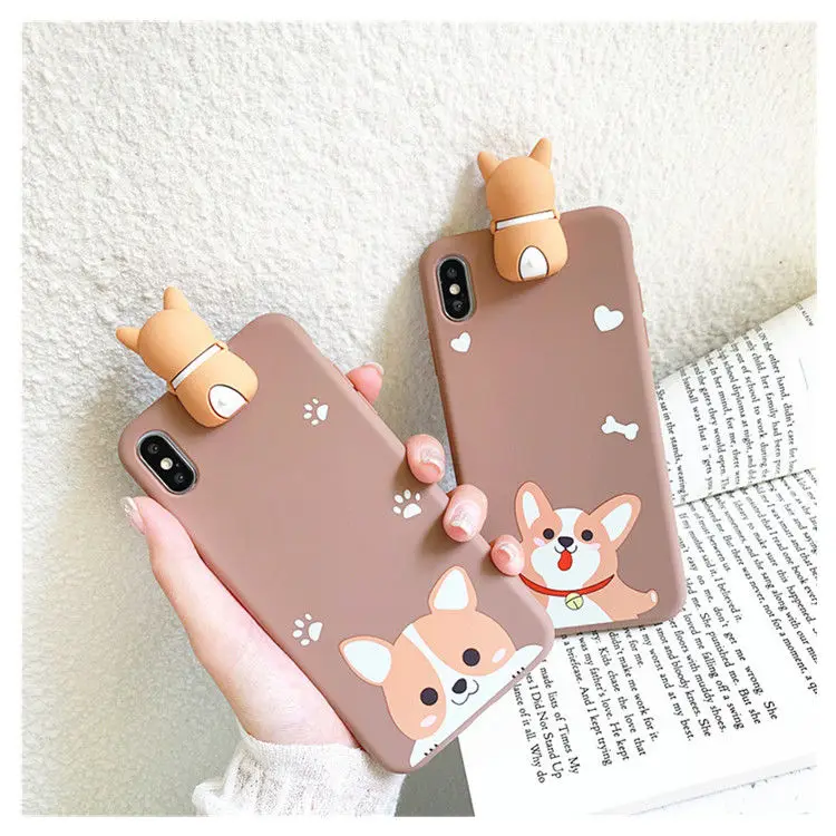 Cartoon Corgi Dogs Soft TPU Case For Xiaomi mi 11 Lite Mi10 10T Phone Cover Redmi Note 10 10s 9 9A 9C 8 Pro 9T 8T 7 POCO X3 | Мобильные