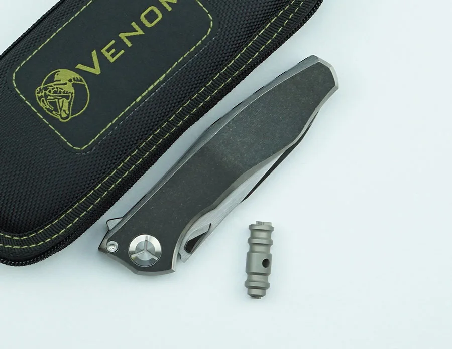 Складной нож Kevin John VENOM 4 Wing Flipper клинок S35VN с титановой ручкой для кемпинга