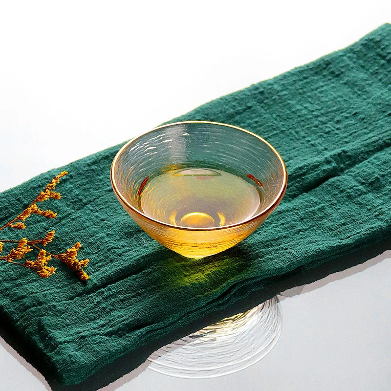 

Japanese transparent hat cup Phnom Penh small cup tea tasting cup hammer glass tea set