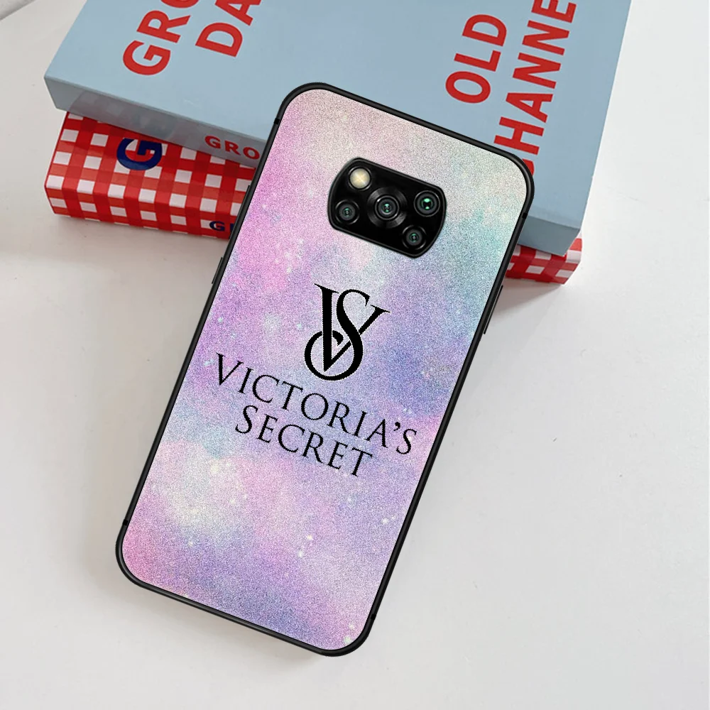 

Love Pink Victoria Luxury Brand Phone Case For Xiaomi Mi Note 10 A3 9 MAX 3 A2 8 9 Lite Pro Ultra black Prime Soft Shell Luxury