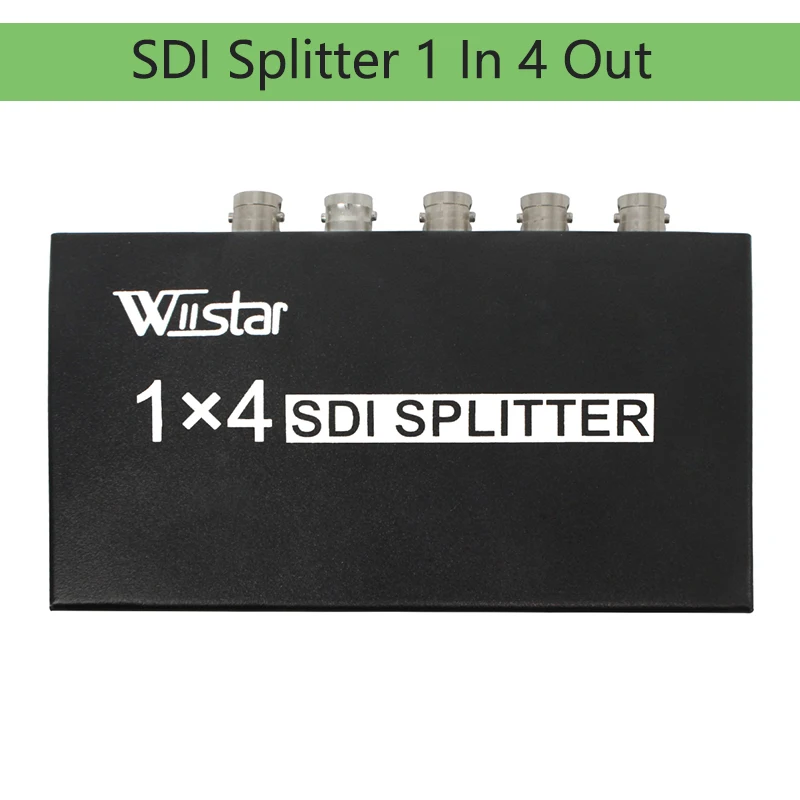 Разветвитель Wiistar SDI 1x4 1 in to 4 Out поддерживает ретранслятор SD/HD/3G-SDI с адаптером