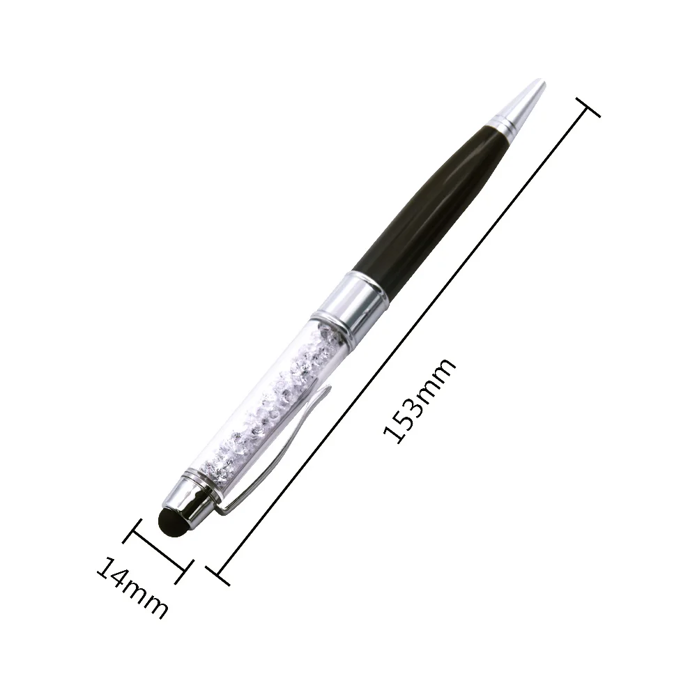10 шт./лот Алмазная шариковая ручка с бесплатным логотипом Usb флеш накопитель