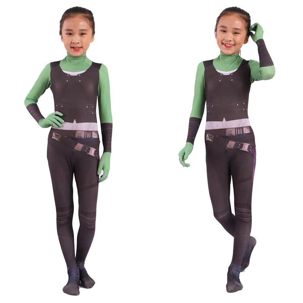 2020 Gamora Costume Women Superhero Halloween Costumes Guardians of The Galaxy Party Cosplay Girls Adult 3D Printed  Jumpsuits