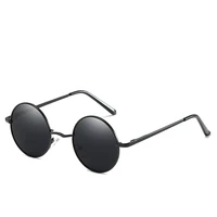 classic men round sunglasses women metal frame uv400 sun glasses mens female fashion eyewear