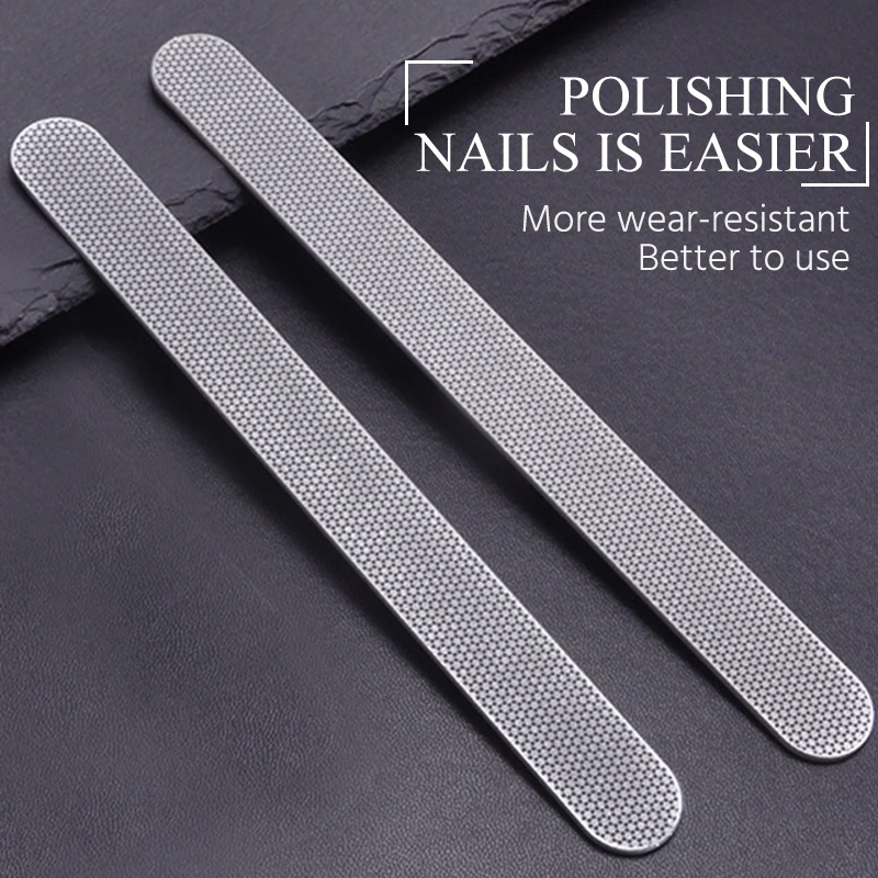 1 шт. пилочка для ногтей Нержавеющая сталь с круглой головкой Профессиональные