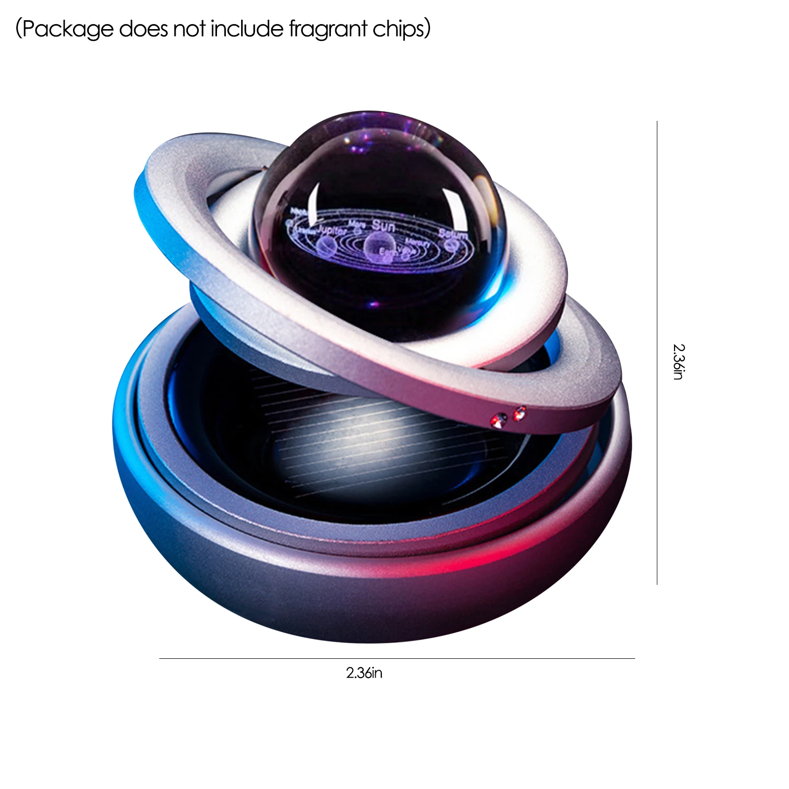 

2021 New Solar Car Perfume Interior Decoration Perfume Diffuser Suspended Rotating Decoration Aromatherapy Air Freshener