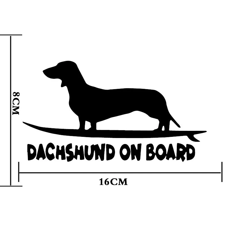 

Funny Dachshund on Boat 16cm*8cm Dog Car Sticker PVC Decal Laptop Truck Motorcycle Car Accessories Decoration