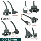 Cat 6e RJ45 8P8C FTP STP UTP Cat 5e штекер-гнездо Удлинительный кабель локальной сети Ethernet с отверстиями для крепления панели 30 см 1 М 1,5 м 3 м
