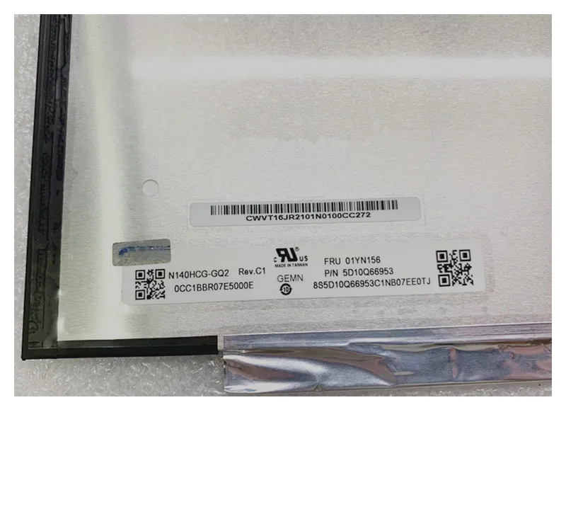 72% color LCD N140HCG-GQ2 dimmable NE140FHM-N61 N140HCA-EBA B140HAN03.7 NV140FHM-N61 For LENOVO T460S T490 luminosity 400cd / m |